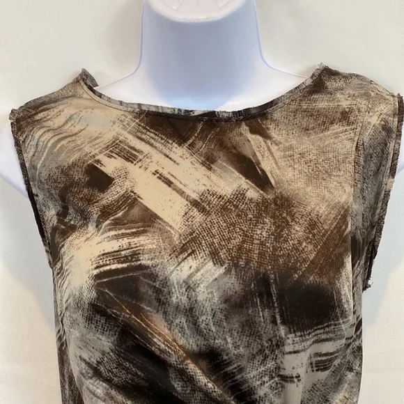 Simply Vera Vera Wang brown knotted dress in brown and gray size S - Picture 2 of 11